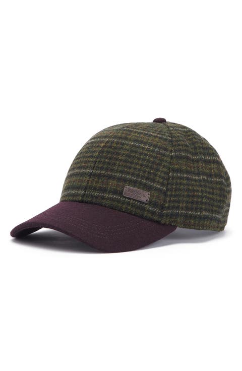 Clyde Plaid Adjustable Tweed Baseball Cap