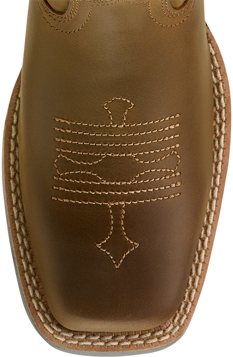 Ariat Kids' Tombstone Wide Square Toe Western Boot, Alternate, color, Distressed Brown