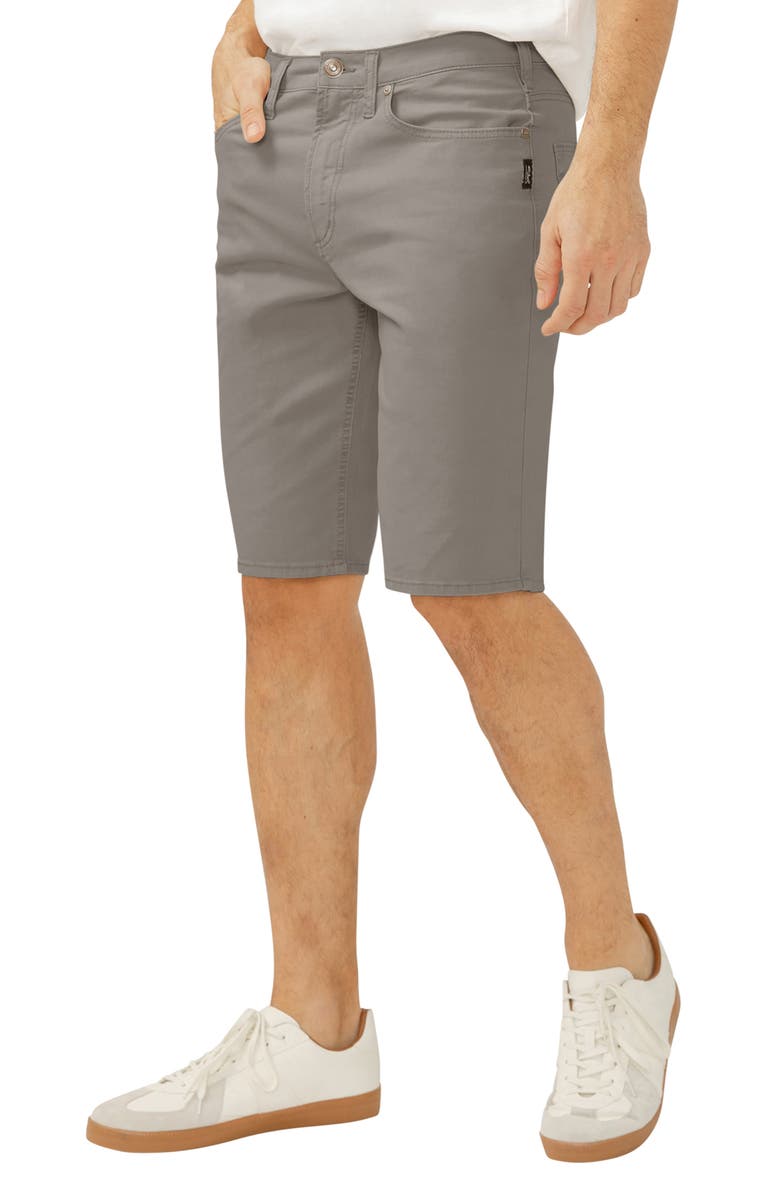 Silver Jeans Co. Zac Relaxed Fit Denim Shorts, Alternate, color, Dark Grey