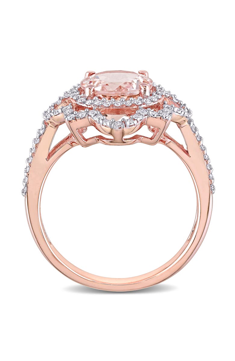 Julianna B. Morganite & Diamond Quatrefoil Ring 14k, Alternate, color, Morganite