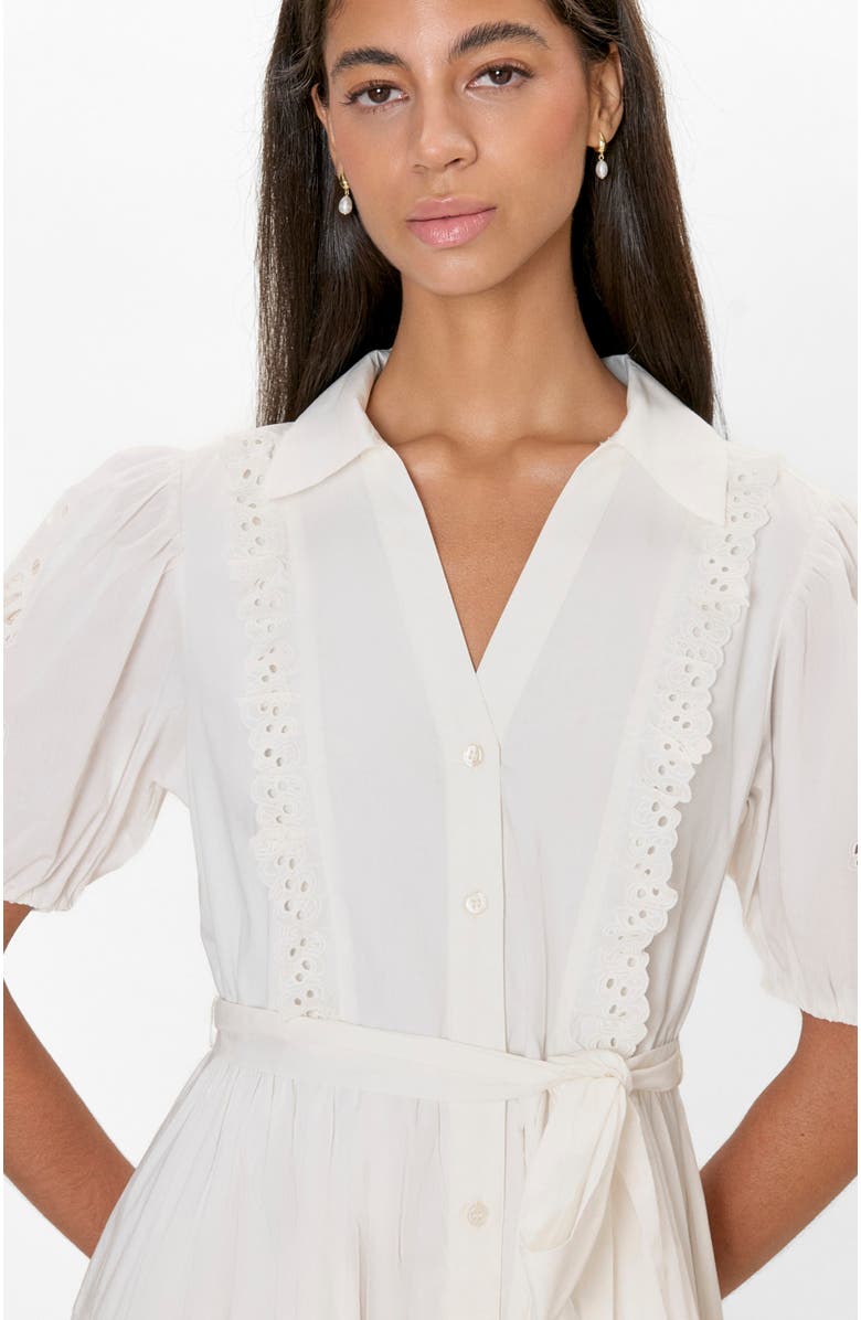 Rebecca Taylor Lorelai Shirt Dress, Alternate, color, Ivory