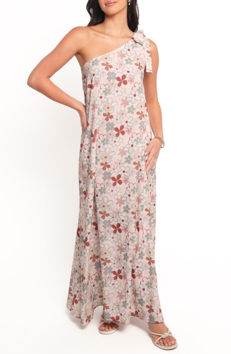 Petal & Pup Mills Floral Print Asymmetric Maxi Dress, Main, color, Mirabelle Floral