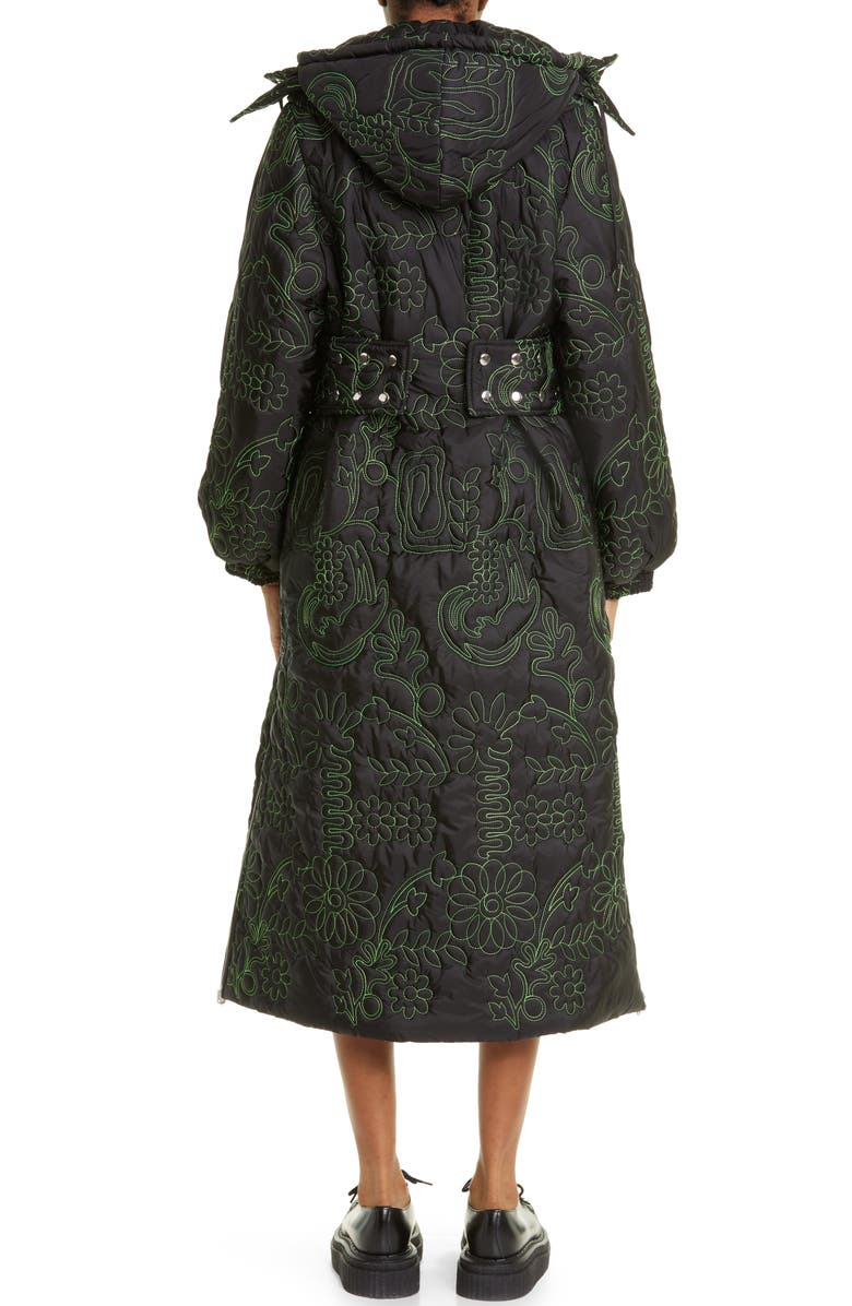 Chopova Lowena Floral Quilted Reversible Puffer Coat, Alternate, color,