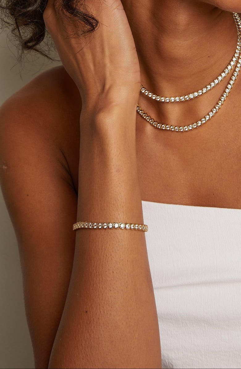 Aurate New York S Estate Lab Grown Sapphire Tennis Bracelet, Alternate, color, Yellow