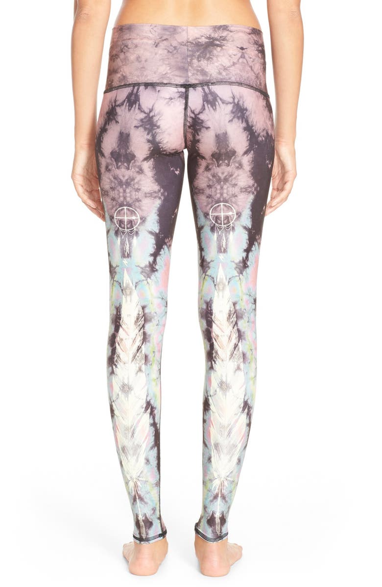 teeki 'Eagle Feather Hot Pant' Leggings, Alternate, color, 
