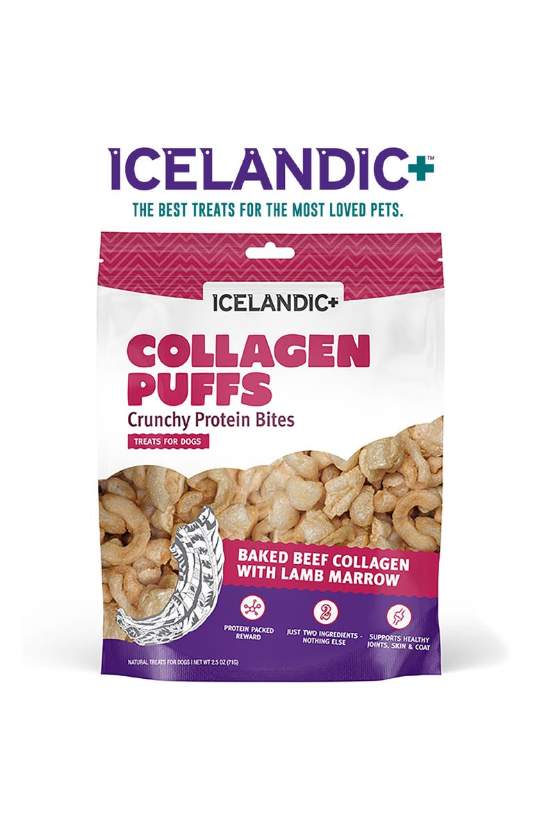 ICELANDIC+ Collagen Puffs Baked Beef Collagen w/ Lamb Marrow 2.5oz, Alternate, color, 