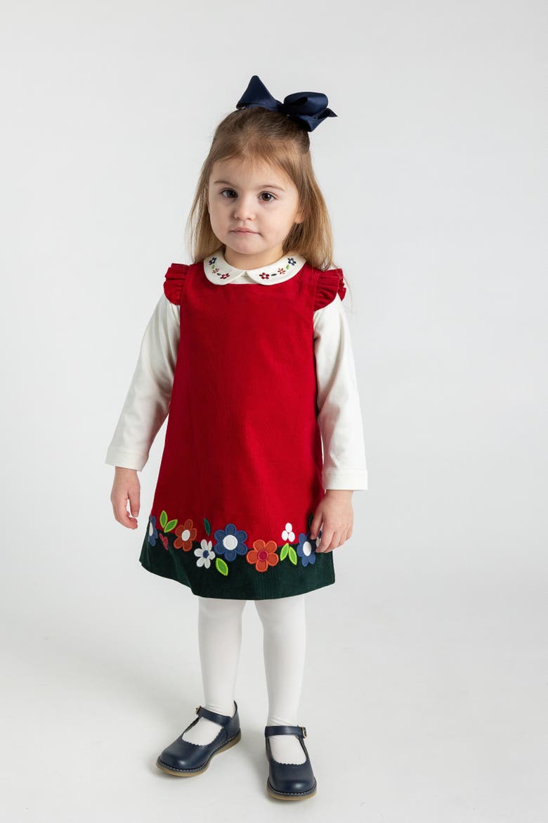 Jumper With Flowers, Alternate, color, Burgundy