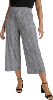 Jessica London Stretch Knit Wide Leg Crop Pant