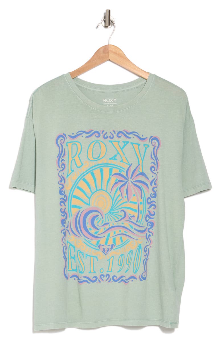 Roxy On the Wave Cotton Graphic T-Shirt, Alternate, color, 