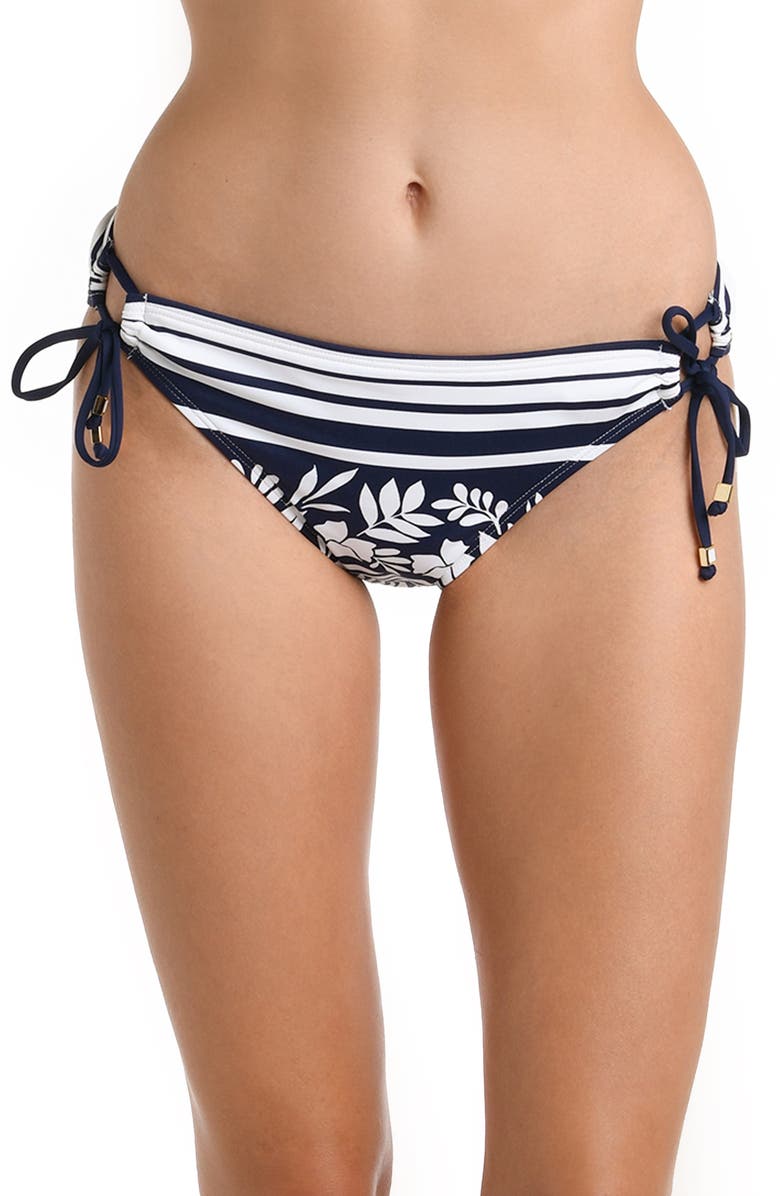 La Blanca Adjustable Loop Hipster Bikini Bottoms, Main, color, Indigo