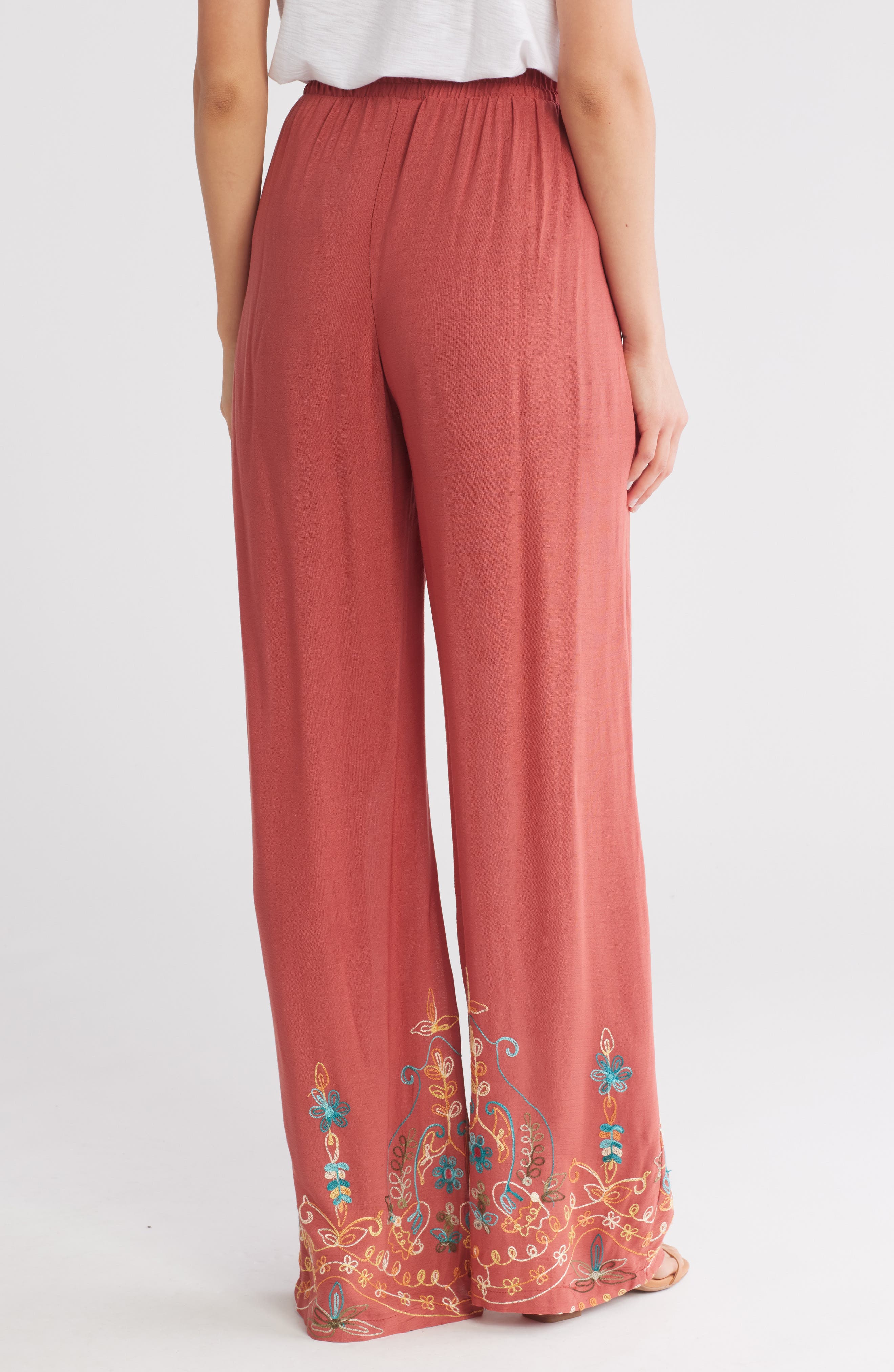 Embroidered Drawstring Pants - image 4