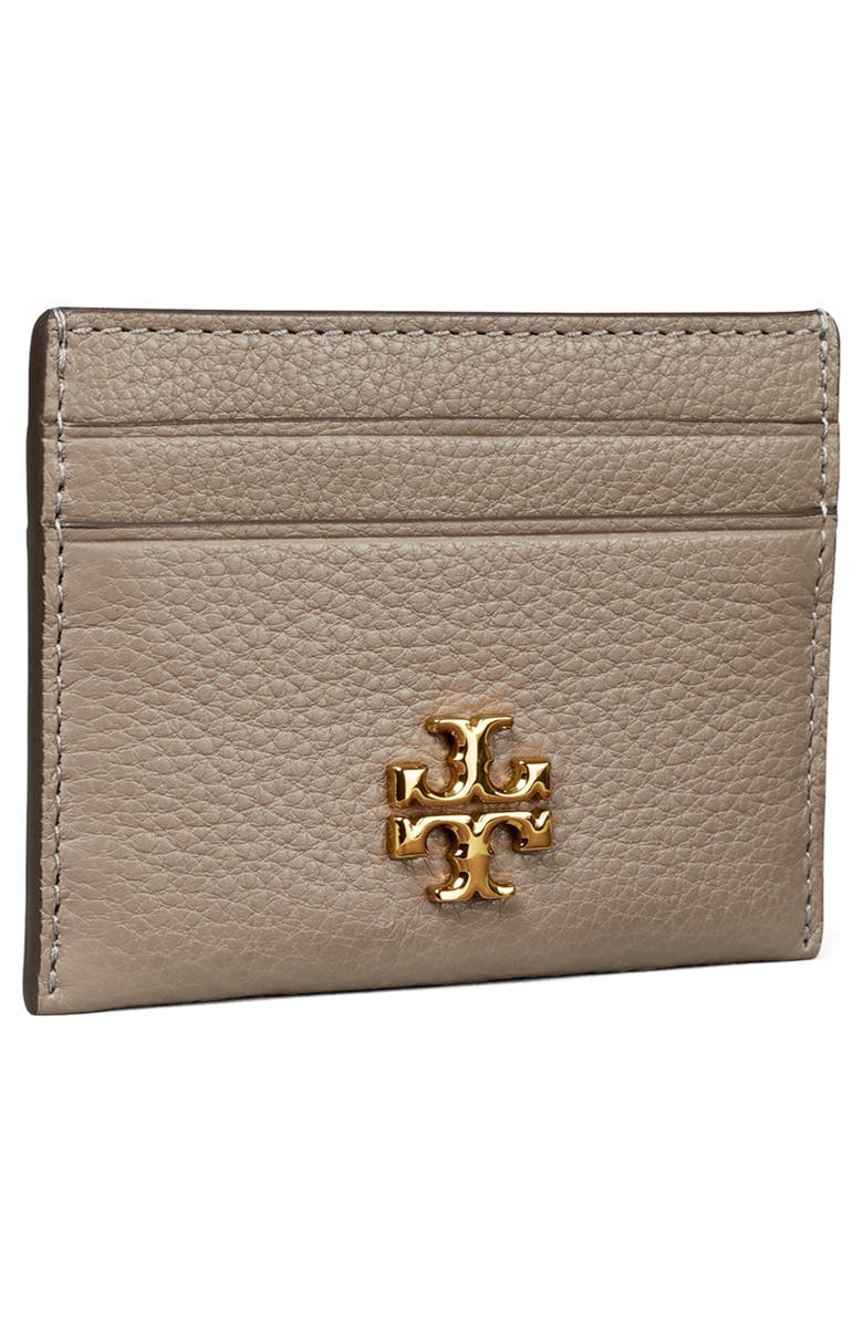 Tory Burch Kira Pebbled Leather Card Case, Alternate, color, 