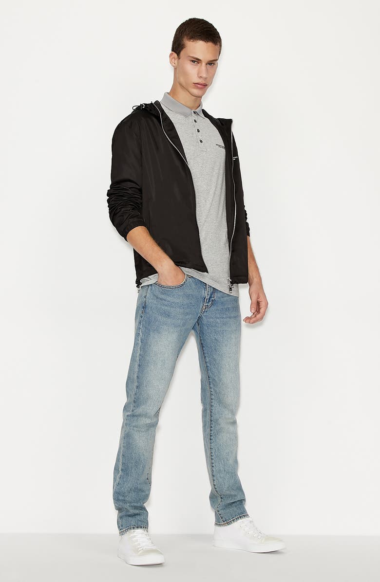 Armani Exchange Milano/New York Logo Polo, Alternate, color, 