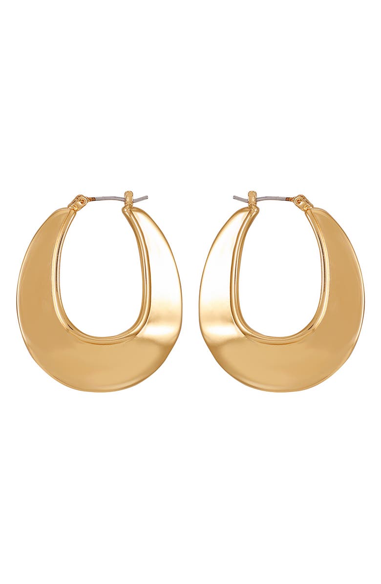 Vince Camuto Scoop Hoop Earrings, Main, color, Gold Tone