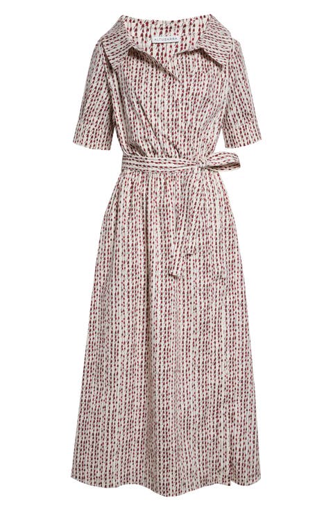Lydia Stretch Cotton Poplin Midi Shirtdress