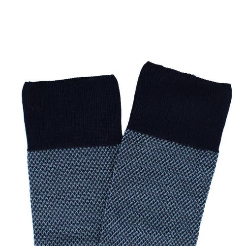 Trafalgar Clayton Birdseye Over The Calf Mercerized Cotton Socks In Multi