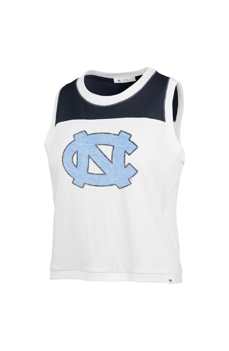 '47 Women's '47 White North Carolina Tar Heels Premier Zoey Waist Length Tank Top, Alternate, color, White