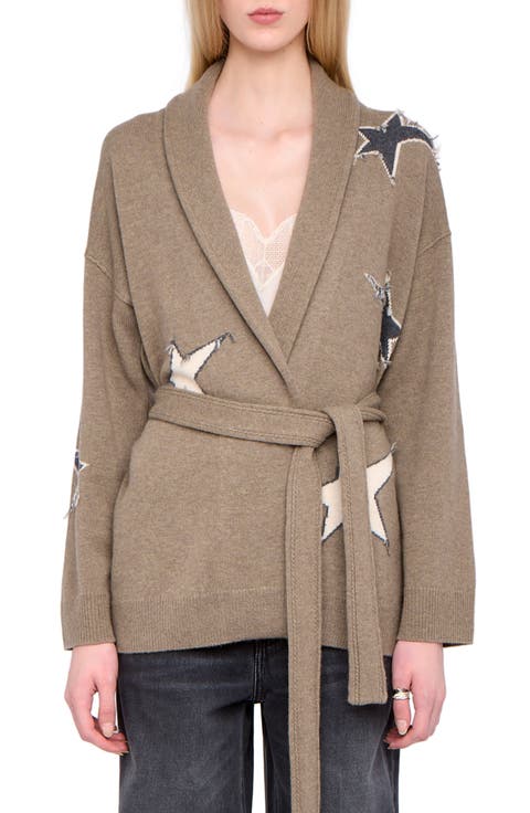 Outline Stars Merino Wool & Cashmere Cardigan