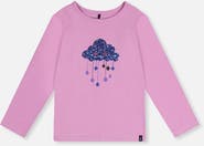 Deux par Deux Organic Cotton Sequined Cloud Jersey T-Shirt