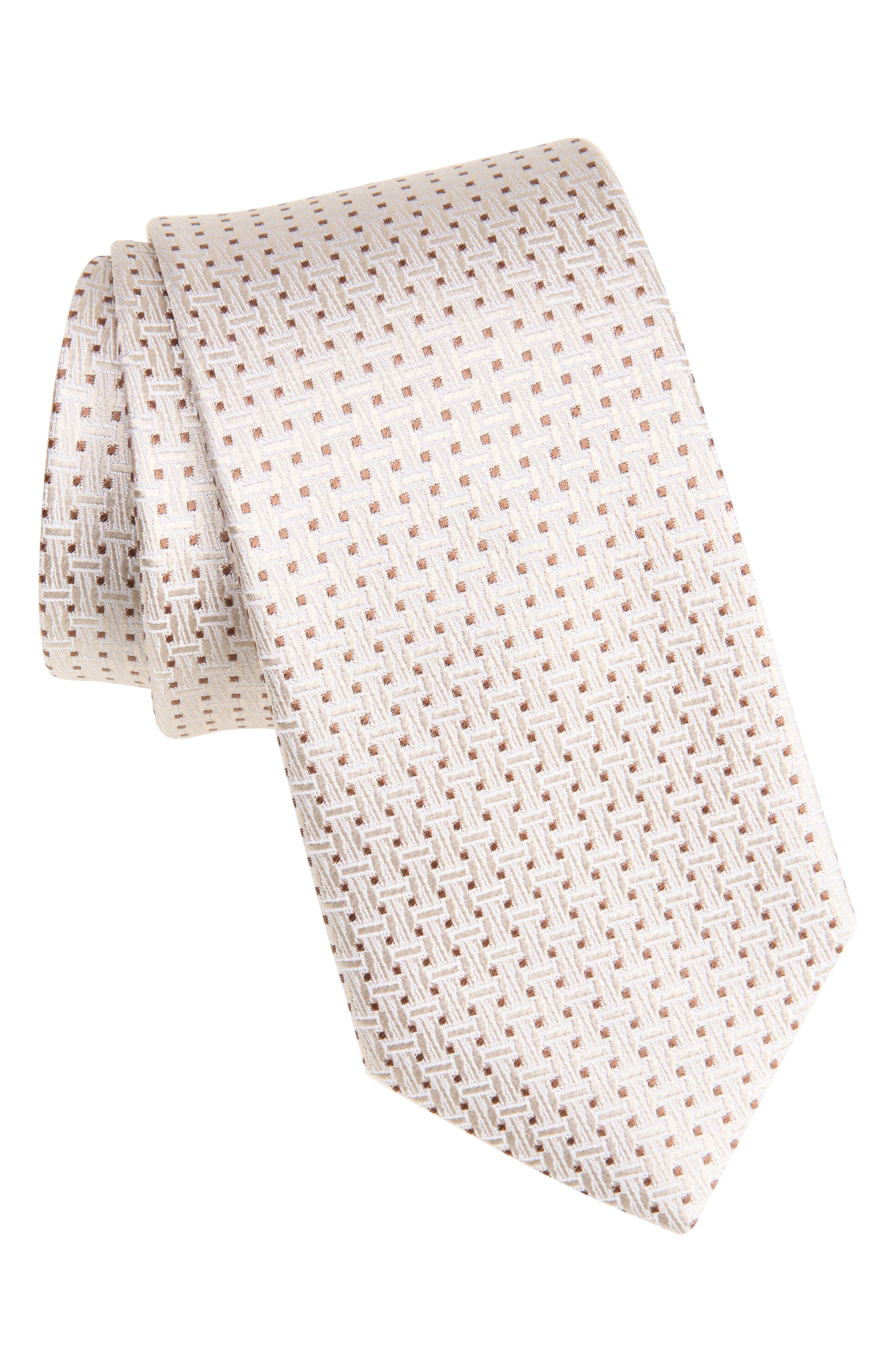 Basketweave Silk Tie