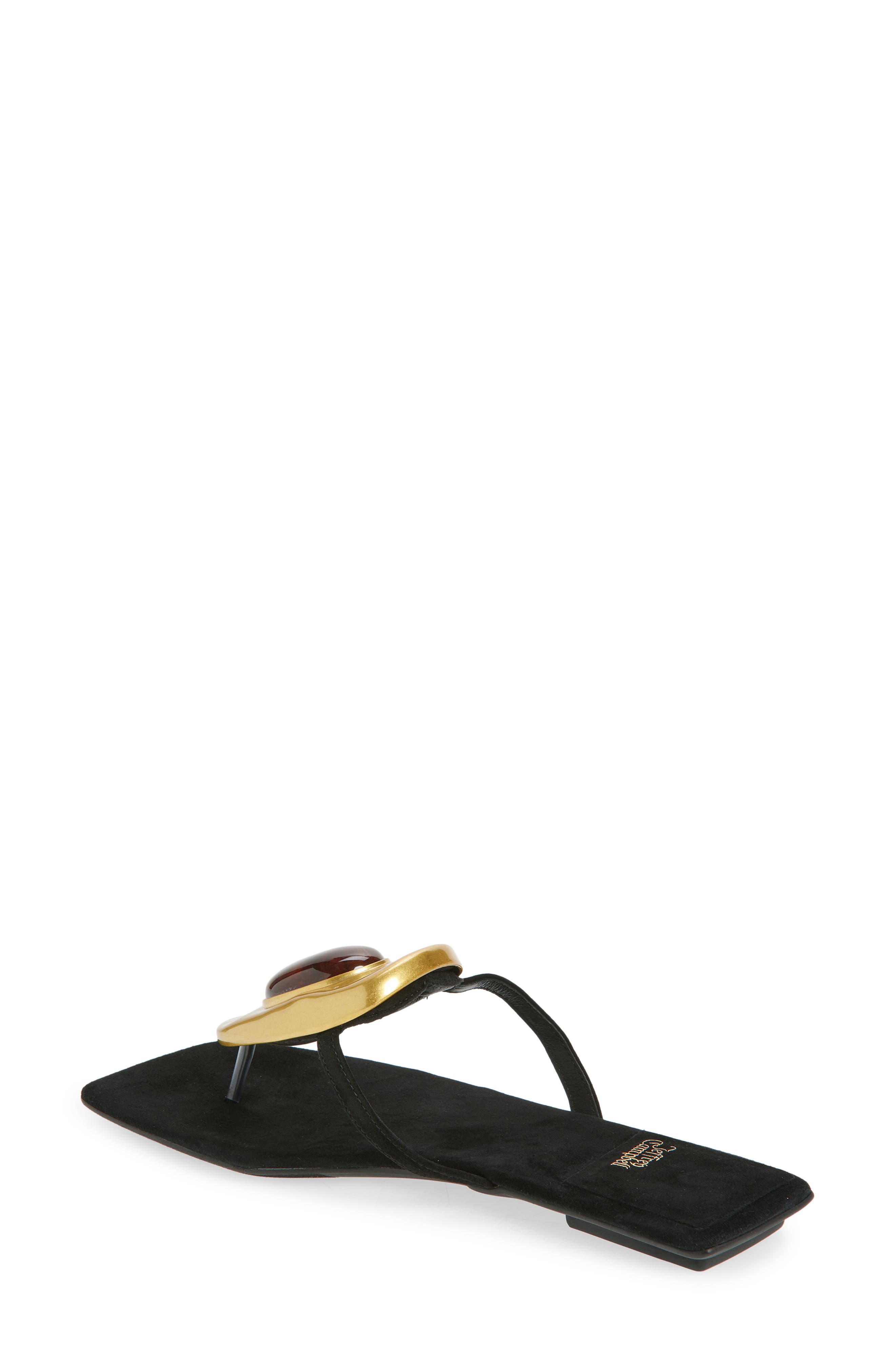 Jeffrey Campbell Bazaar Flip Flop, Alternate, color, Black Suede Tortoise