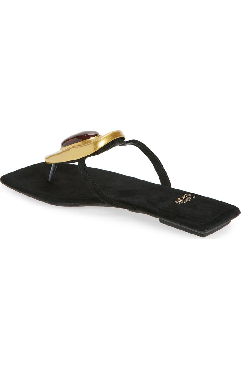 Jeffrey Campbell Bazaar Flip Flop, Alternate, color, Black Suede Tortoise