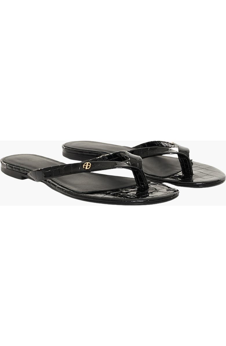 ANINE BING Noelle Thong Sandals, Alternate, color, Embossed Black