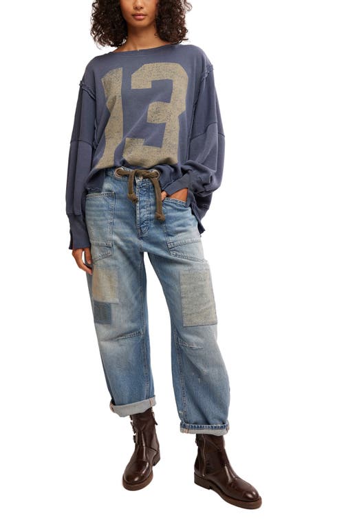 FREE PEOPLE FREE PEOPLE CAMDEN OVERSIZE GRAPHIC SWEATSHIRT 