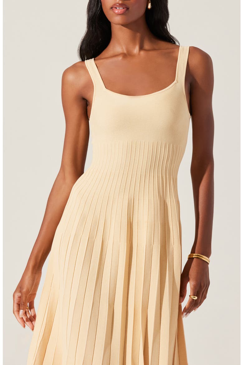Aylin Pleated Sweater Midi Dress, Alternate, color, YELLOW