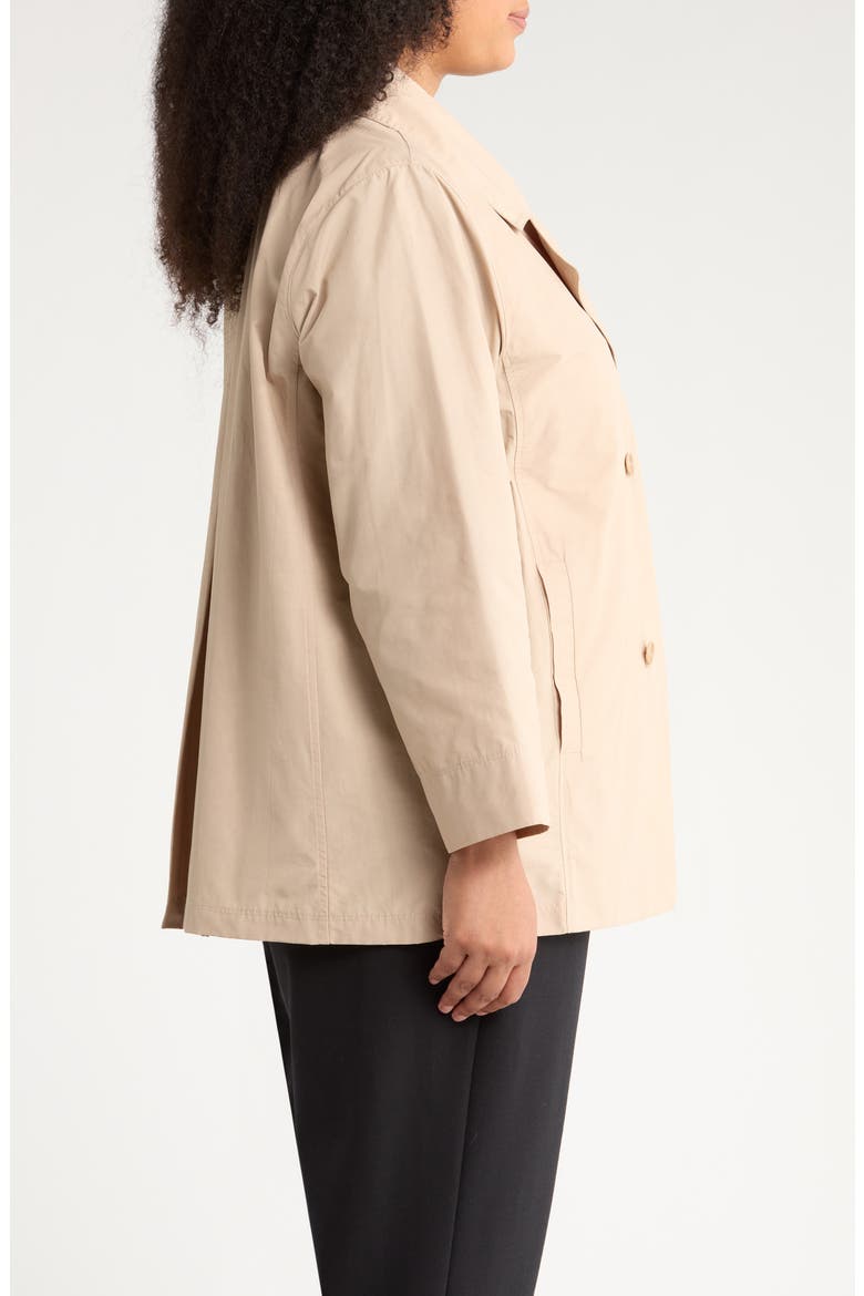 Organic Cotton Blend Crop Trench Coat, Alternate, color, WHEAT