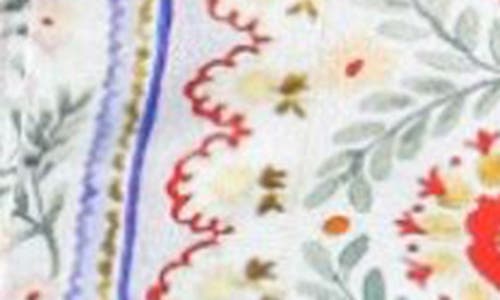 Apny Floral Print Roll Tab Sleeve Button-up Shirt In Multi