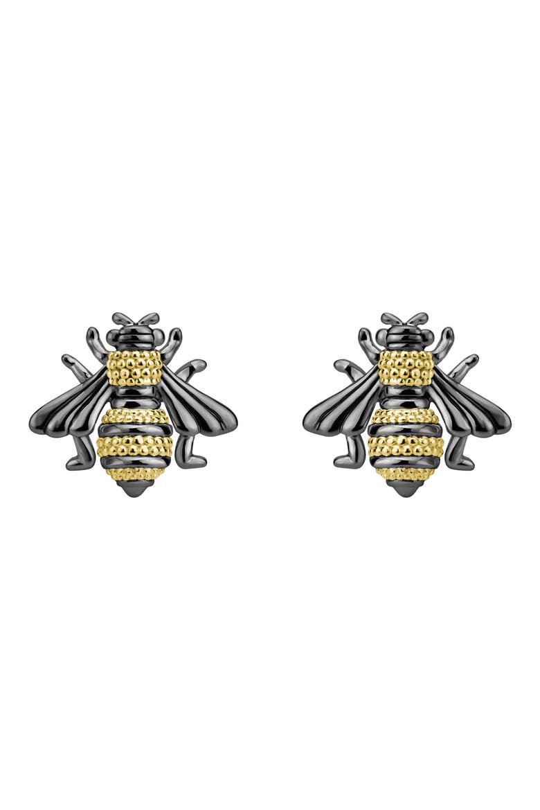 Rare Wonders Honeybee Stud Earrings, Main, color, SILVER/ GOLD
