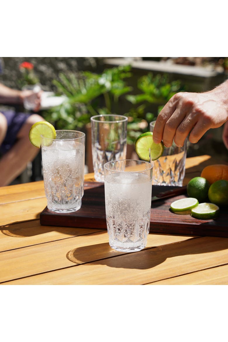 Shatterproof Acrylic Highball Tumblers Set of 4, Alternate, color, Clear