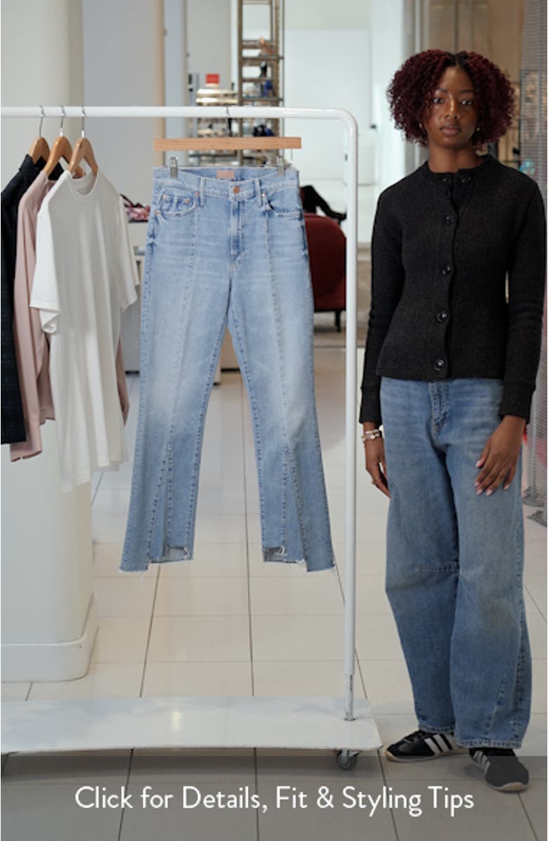 The Insider Seamed Frayed Crop Straight Leg Jeans, sales video thumbnail