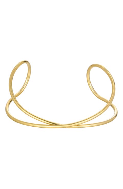 Tarnish Resistant 18K Gold Plated Cuff Bracelet