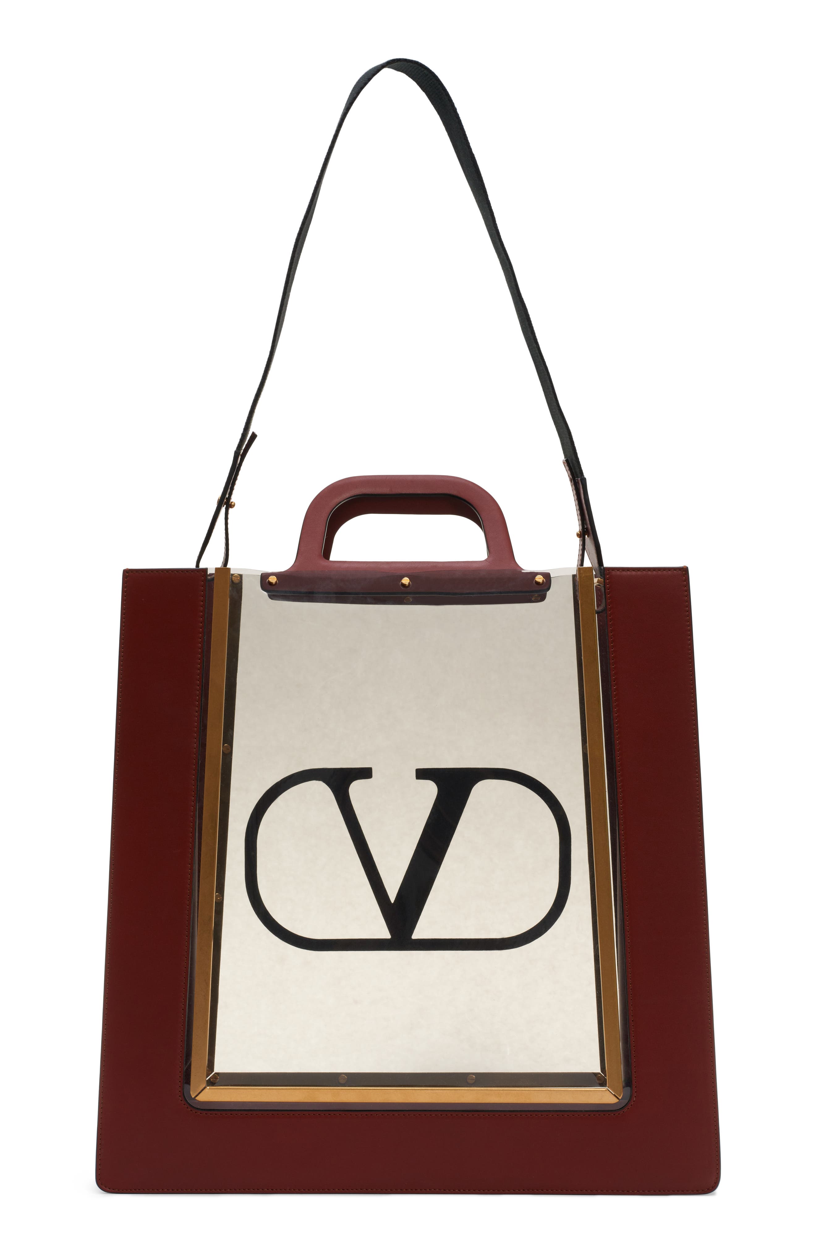Valentino Garavani Reveal Nappa Trim Tote, Alternate, color, 