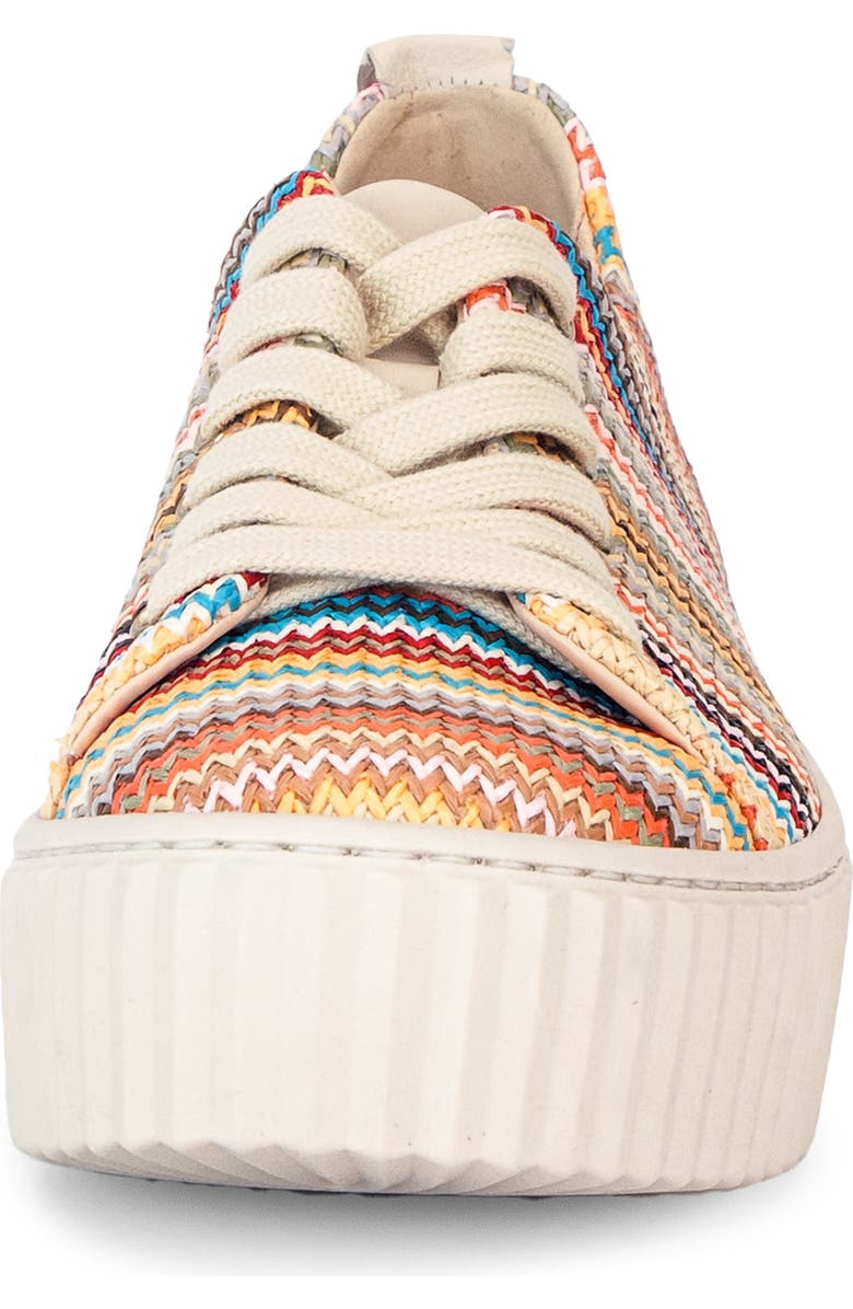 Gabor Woven Platform Sneaker, Alternate, color, Beige Multicolor