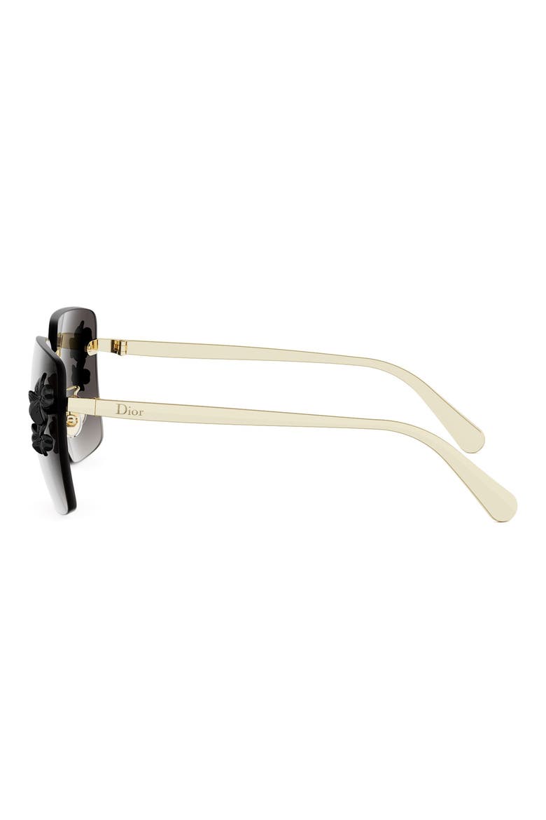 DiorClover S2U Oversize Gradient Rimless Square Sunglasses, Alternate, color, SHINY GOLD DH / GRADIENT SMOKE