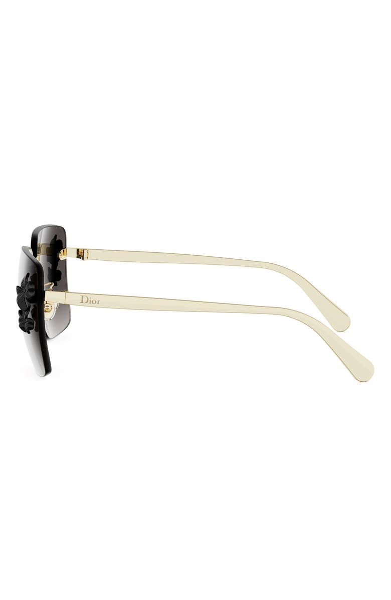 DIOR Clover S2U Oversize Gradient Rimless Square Sunglasses, Alternate, color, Shiny Gold Dh / Gradient Smoke
