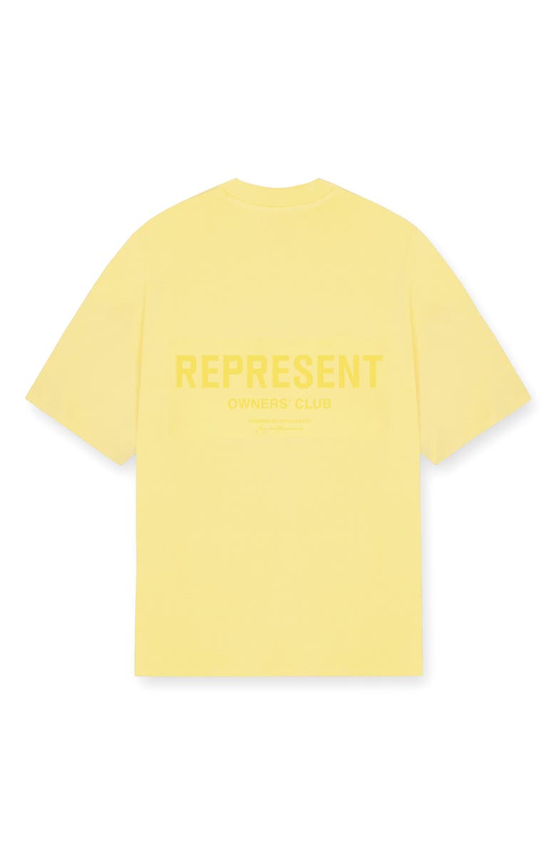 Represent Owners' Club Cotton Logo Graphic T-Shirt, Alternate, color, Pastel Yellow