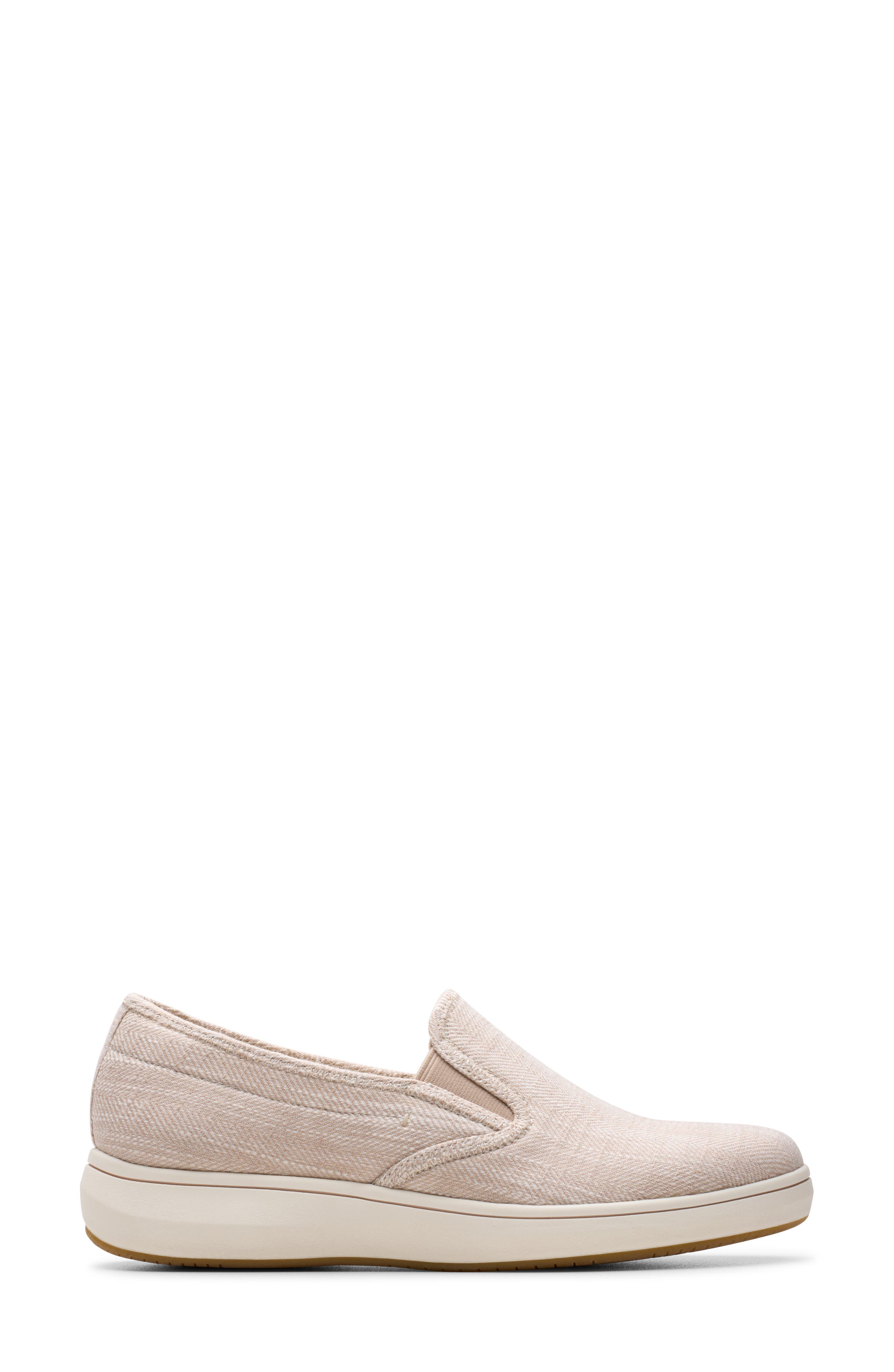 Clarks<sup>®</sup> BreezeSky Zoe Slip-On Sneaker, Alternate, color, Sand Canvas