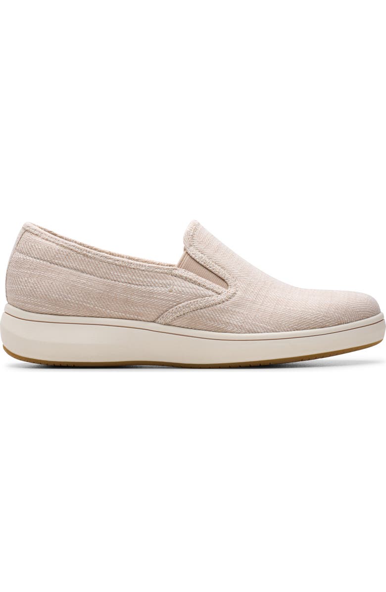 Clarks<sup>®</sup> BreezeSky Zoe Slip-On Sneaker, Alternate, color, Sand Canvas