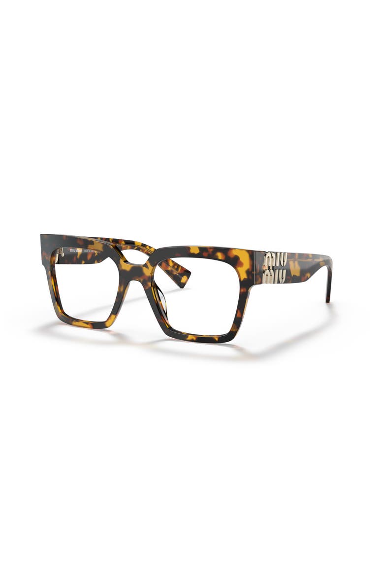 52mm Square optical glasses, Main, color, Tortoise