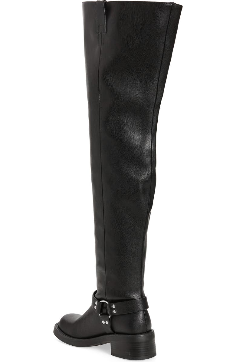 AZALEA WANG Glastonbury Water Resistant Knee High Moto Boot, Alternate, color,