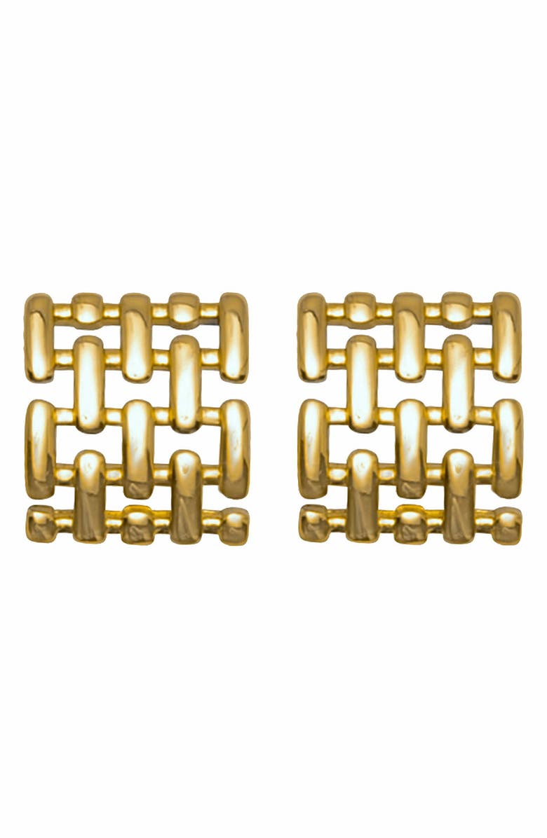 st. Moran Vesper Grid Earrings, Main, color, Gold