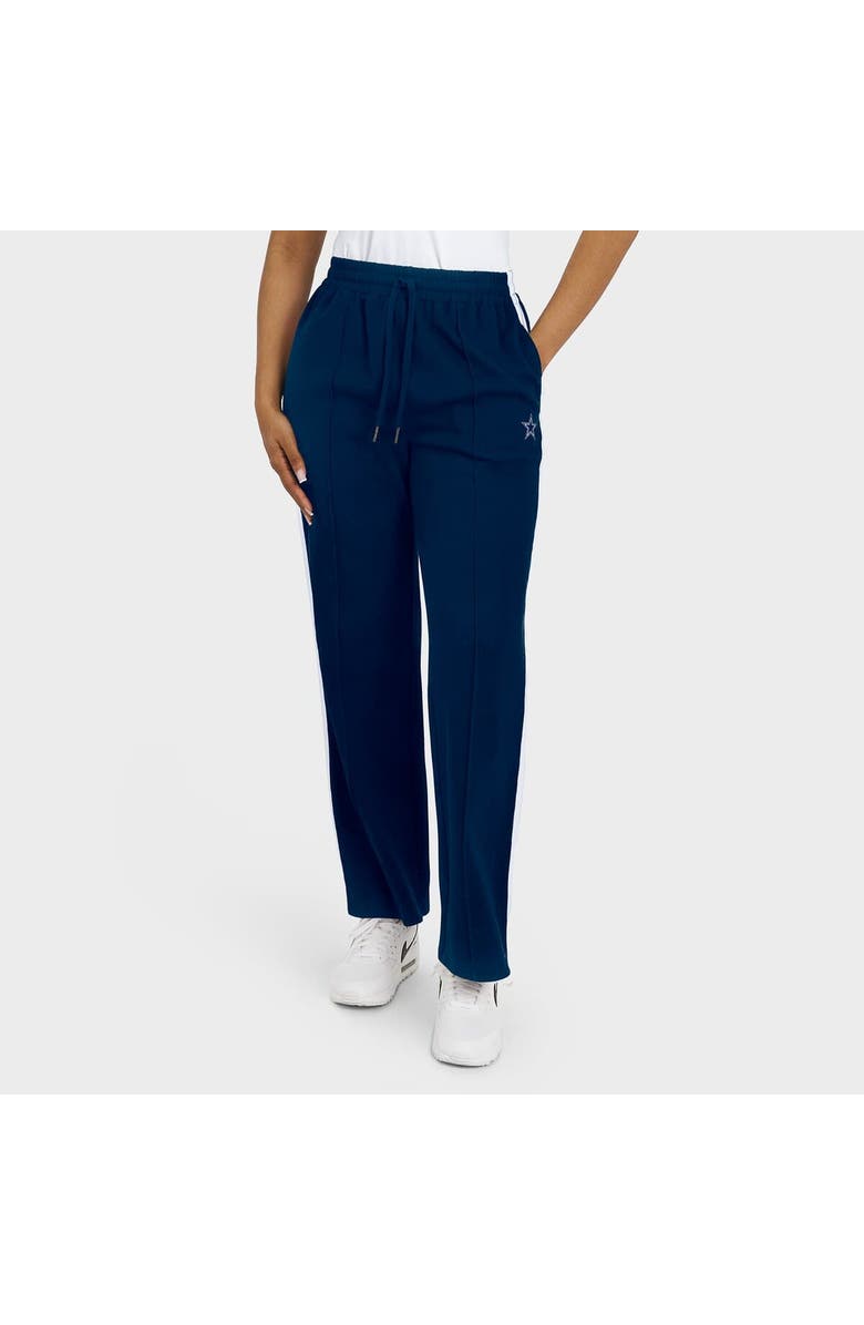 WEAR by Erin Andrews Women's WEAR by Erin Andrews Navy Dallas Cowboys Color-Block Straight Leg Pants, Alternate, color, Navy