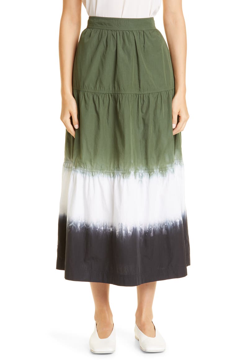 Lynne Tie Dye Maxi Skirt, Main, color, LODEN