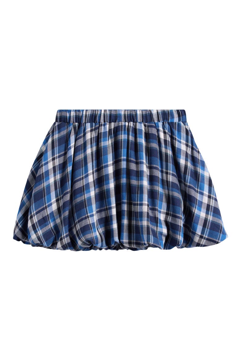 Kids' Plaid Bubble Hem Skirt, Main, color, BLUE COMBO