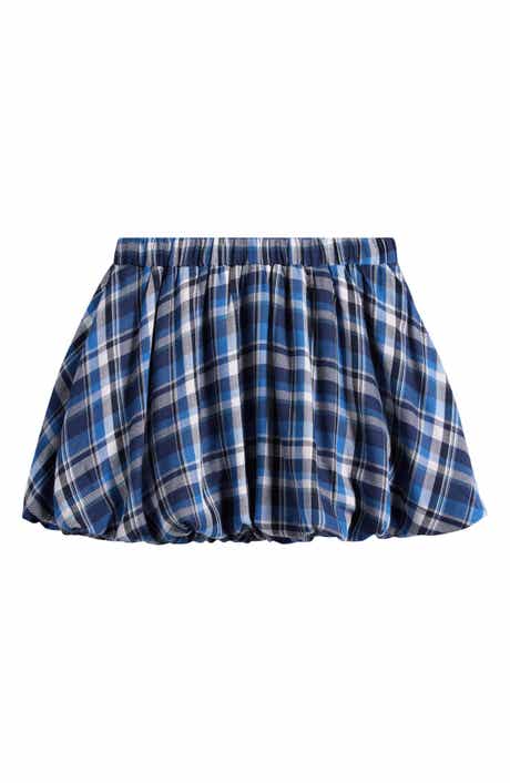 Good Luck Girl Kids' Plaid Bubble Hem Skirt