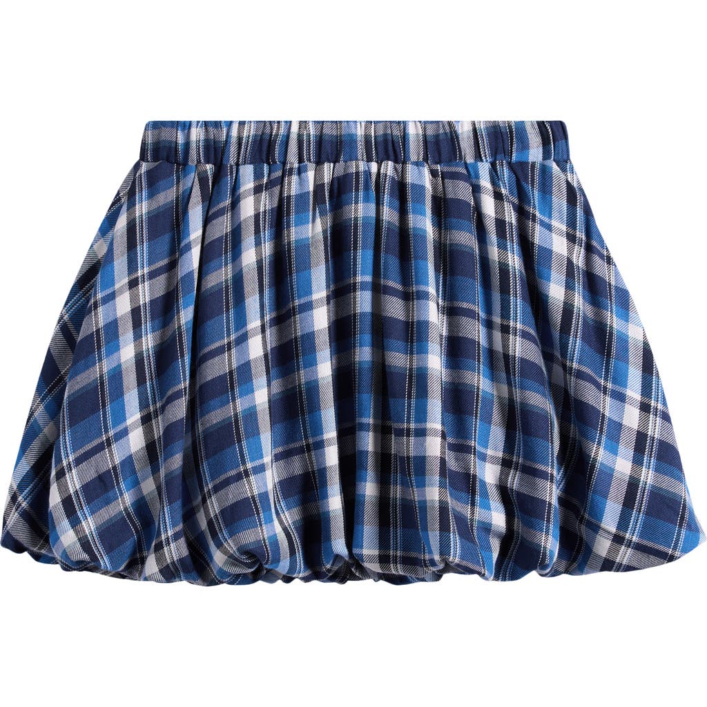 Good Luck Girl Kids' Plaid Bubble Hem Skirt In Multi